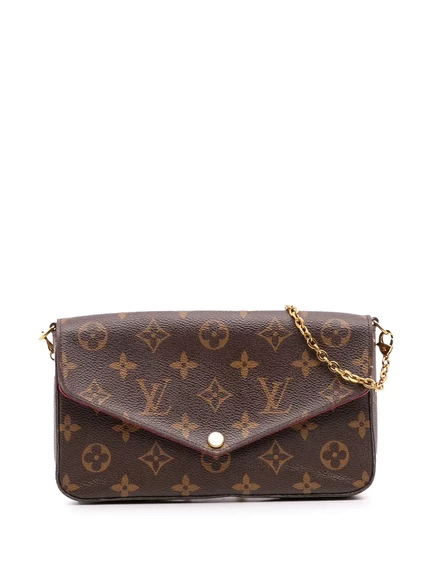 Сумка через плечо с монограммой Pochette Felicie, бывшая в употреблении у Louis Vuitton в 2017 году brown