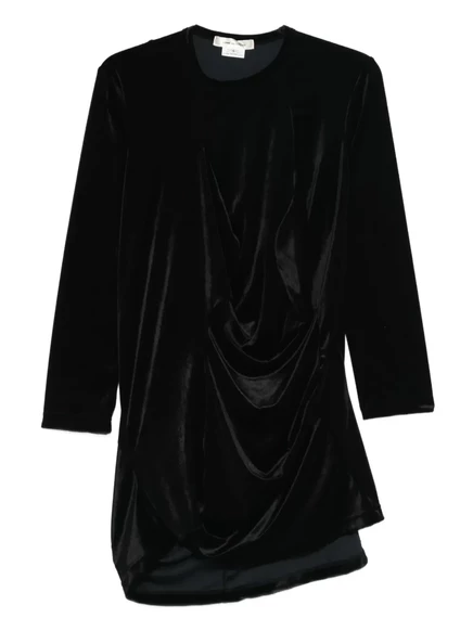 Женское мини‑платье COMME des GARONS с драпировкой, черное