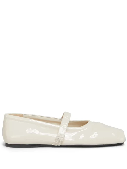 Лакированные балетные туфли Marni white