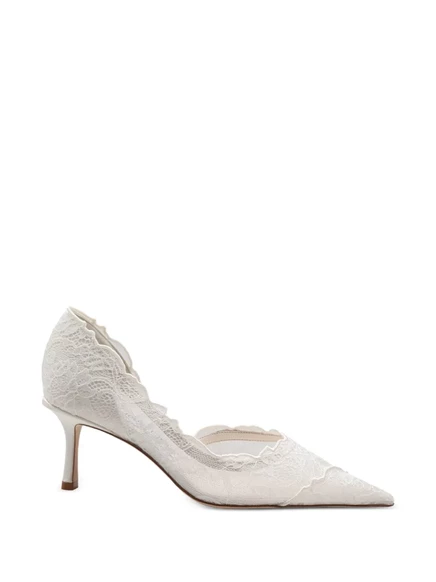 Женские кружевные туфли Jimmy Choo Faiz 65, айвори