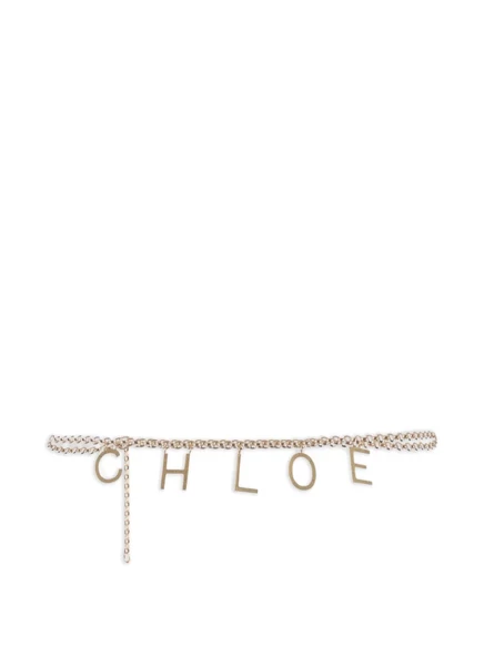 Женский ремень Chloé с цепью, золотистый