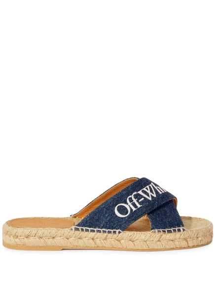 Женские плоские эспадрильи Off-White Criss Cross, синие