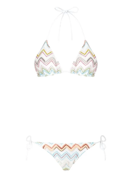 Комплект бикини из зигзагообразной вязки Missoni white