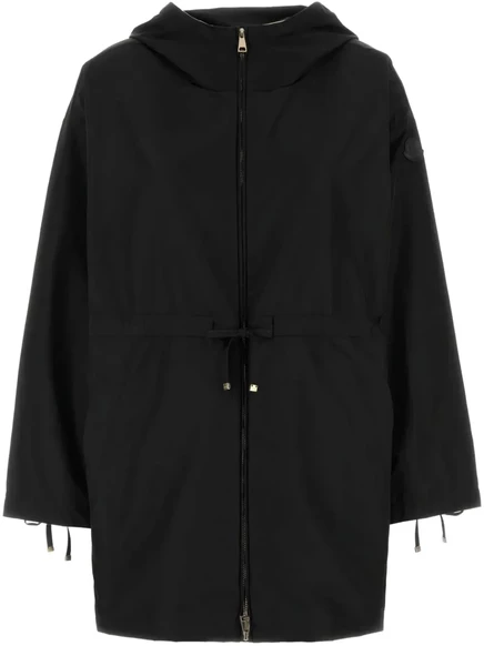 Женская куртка Moncler Saverne с поясом, черная