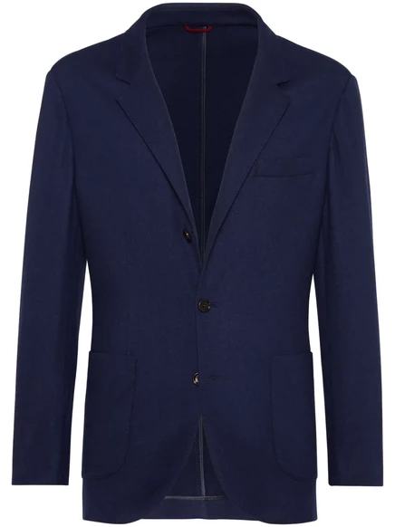 Однобортный кашемировый блейзер Brunello Cucinelli blue