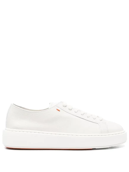 Женские кожаные кроссовки Santoni, белые