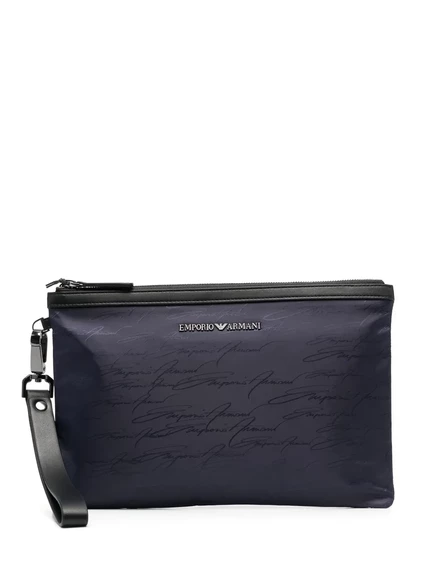 Мужской несессер Emporio Armani с логотипом, синий
