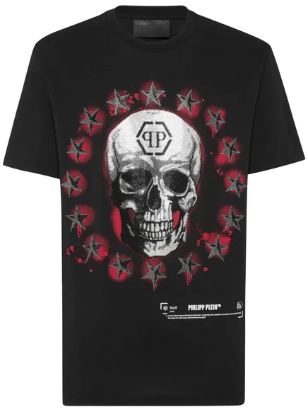 Мужская футболка Philipp Plein с черепом, черная