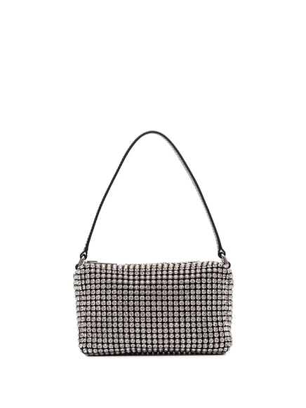 Клатч Alexander Wang medium Wangloc, украшенный стразами metallic