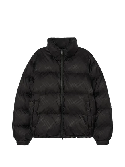 Мужской пуховик Burberry Highlands в клетку, черный