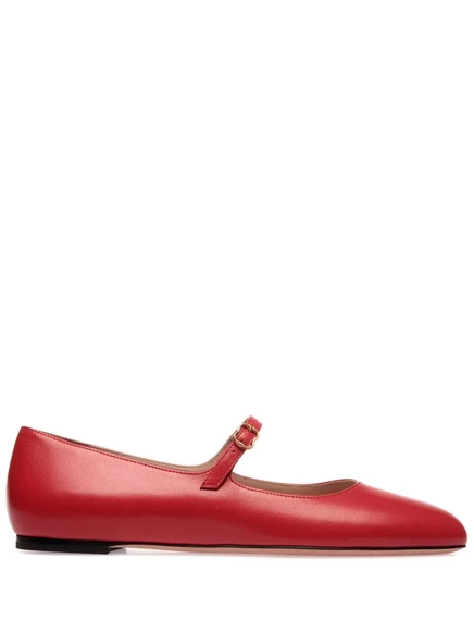 Туфли mary-jane из матовой кожи Bally red