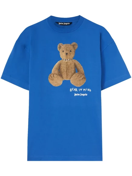 Мужская футболка Palm Angels Bear In Mind, синяя