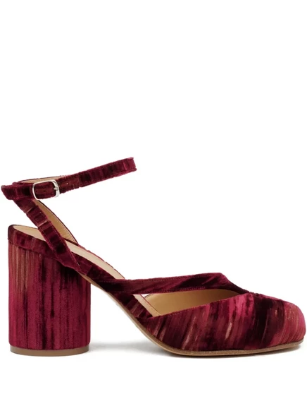Женские сандалии Maison Margiela Tabi 80 мм, бордовые