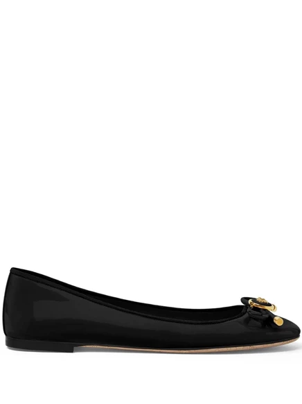 Балетки с бантом от Versace Opera Bow black