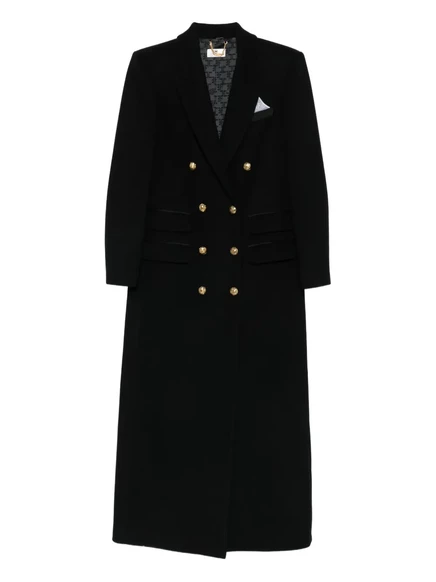 Двубортное пальто Elisabetta Franchi black
