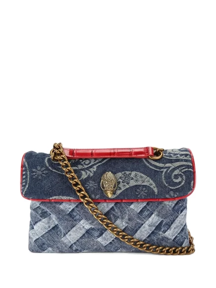 Сумка через плечо из джинсовой ткани Kurt Geiger London Kesington blue