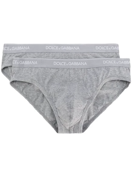 Мужские боксеры Dolce & Gabbana с логотипом, 2 шт., серые
