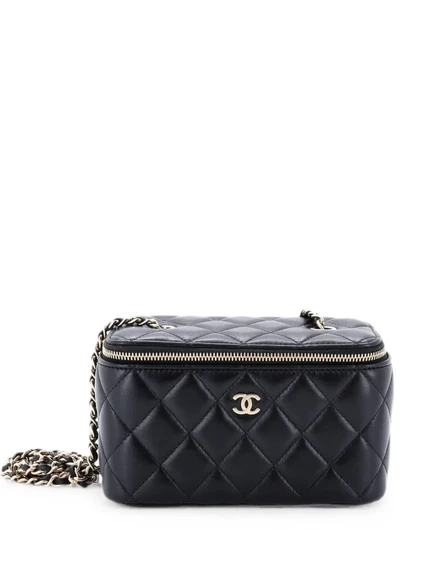 Женский стеганый клатч CHANEL Classic Vanity, черный