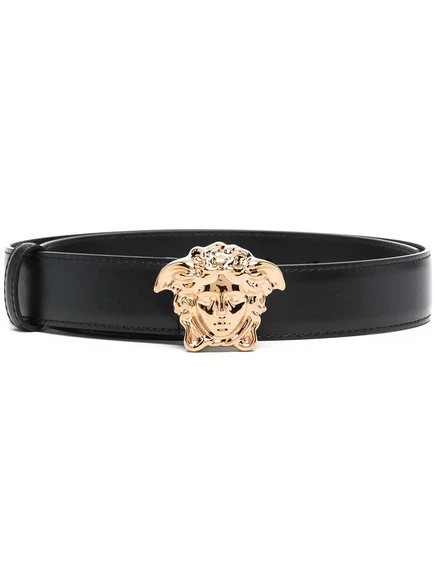 Кожаный ремень Versace La Medusa black