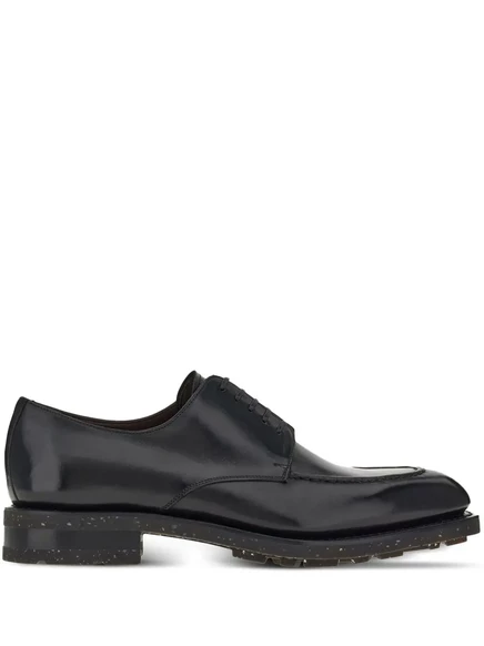 Мужские дерби Ferragamo кожаные, черные