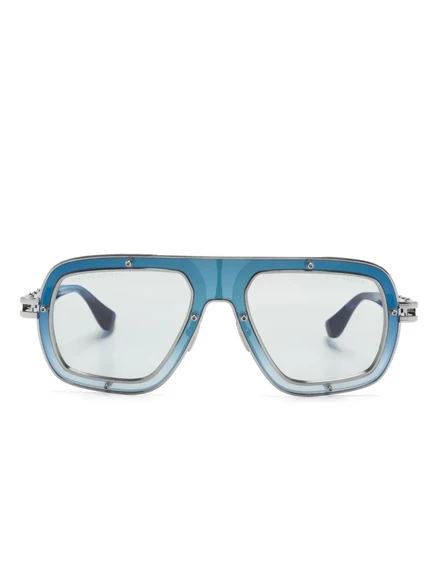 Унисекс солнцезащитные очки Dita Eyewear круглые, серебристые