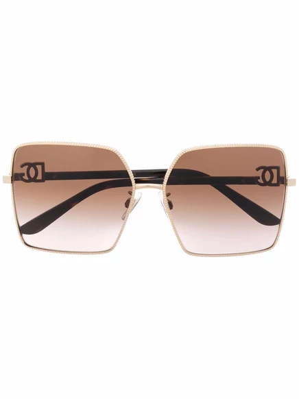 Солнцезащитные очки в квадратной оправе Dolce & Gabbana Eyewear Gros grain brown