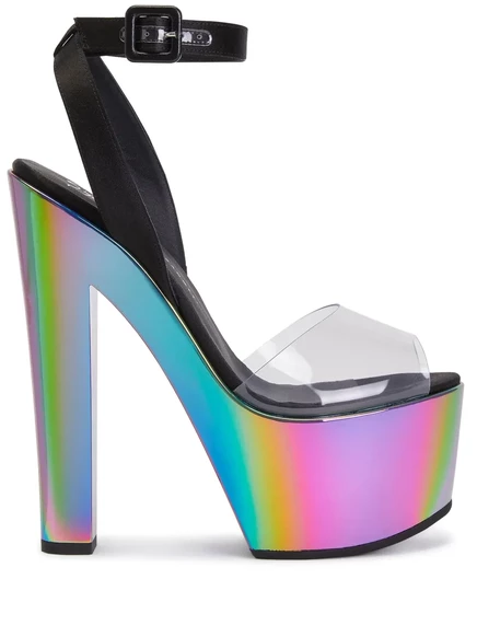 Босоножки Giuseppe Zanotti Tarifa Plexi на платформе и подошве 150 мм  black