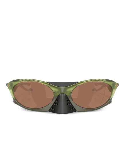 Унисекс солнцезащитные очки Oakley овальные, зеленые