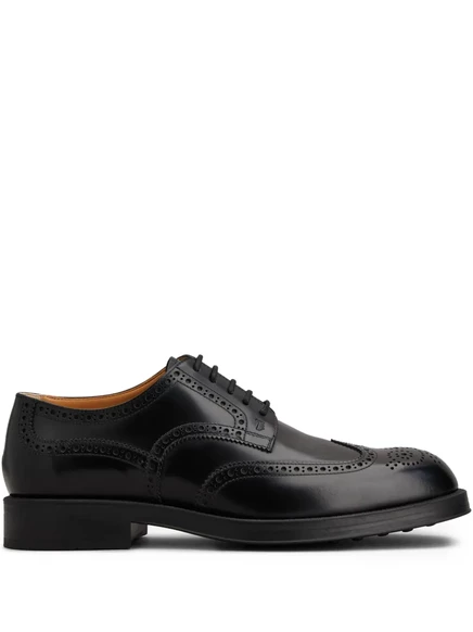 Мужские дерби Tod's кожаные, черные