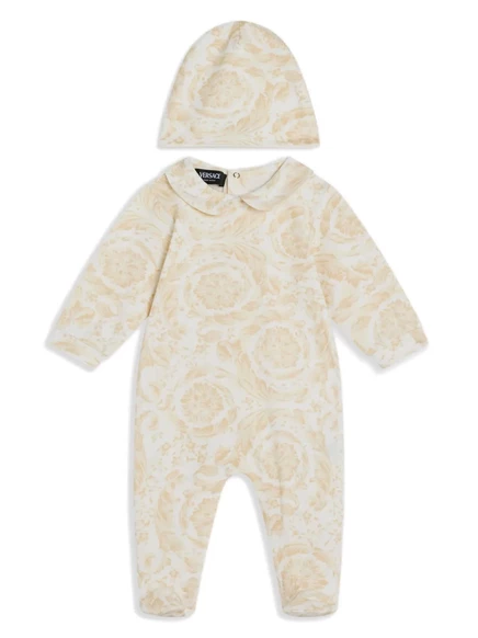 Комплект для малыша Versace Kids Barocco, бело-бежевый