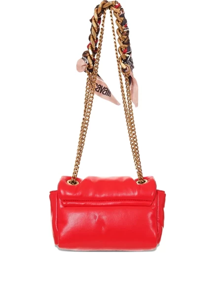 Стеганая мини-сумка на цепочке Just Cavalli red