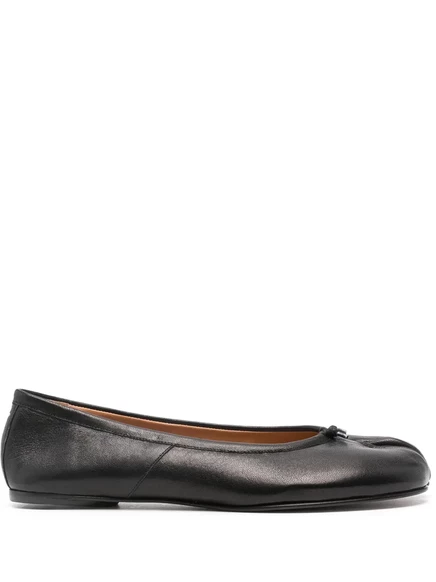 Женские балетки Maison Margiela Tabi New кожаные, черные