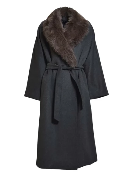 Женские двубортное пальто Weekend Max Mara, серое
