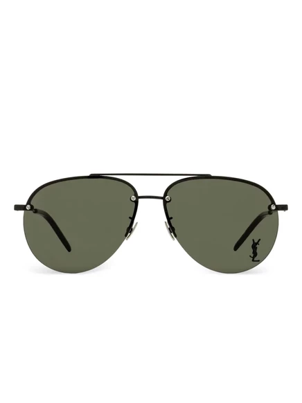 Очки солнцезащитные Saint Laurent 11/F безободковые, черные