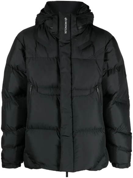 Пуховик Moncler Jarama с капюшоном black
