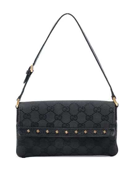 Женская сумка на плечо Gucci Pre-Owned GG Canvas, черная