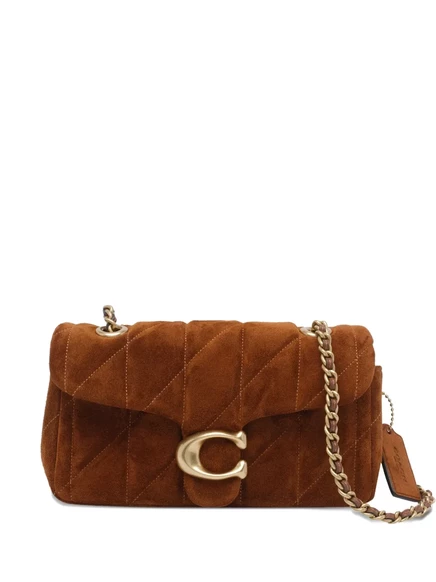 Стеганая сумка через плечо Coach Tabby brown