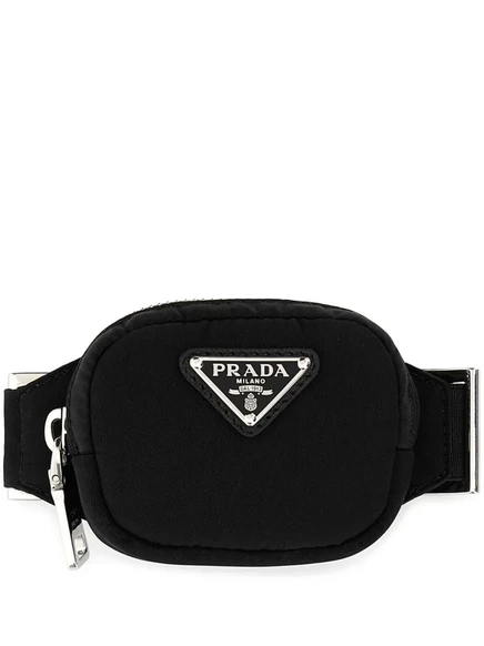 Мужская поясная сумка Prada с логотипом, черная