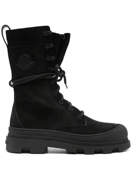 Ботинки с нашивкой с логотипом Moncler Vera на шнуровке black