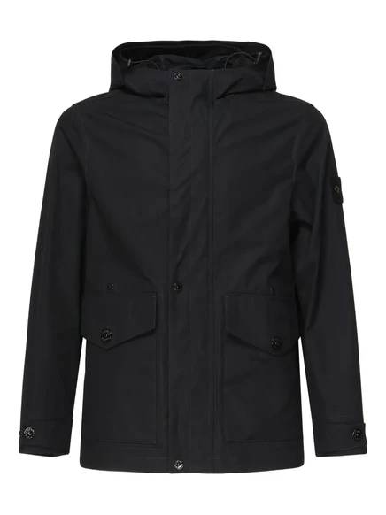 Куртка с капюшоном и значком компаса Stone Island black