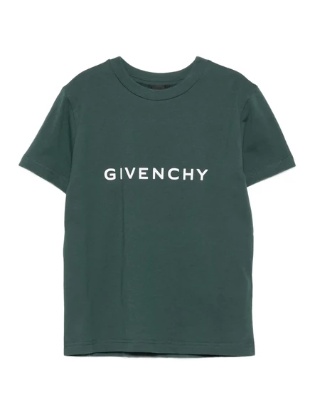 Детская футболка Givenchy Kids с логотипом, зеленая