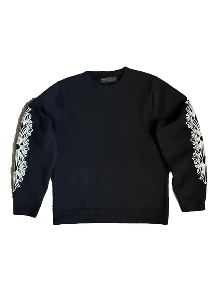Мужской свитшот Chrome Hearts с цветочным узором, черный