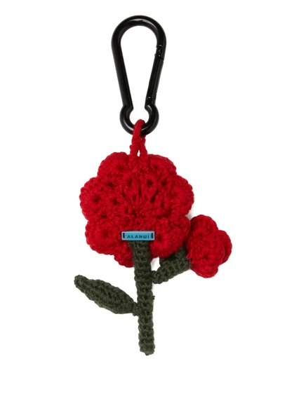 Брелок Alanui Rose амигуруми вязаный, красный