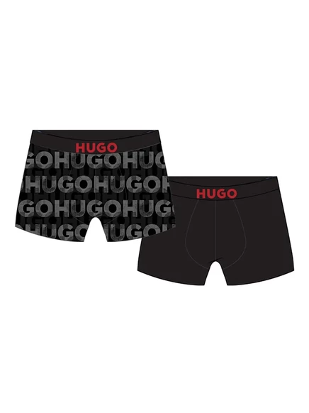 Боксерские шорты из стрейч-хлопка HUGO KIDS black
