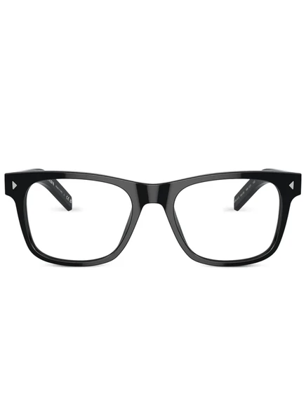 Очки в квадратной оправе с заклепками Prada Eyewear  black