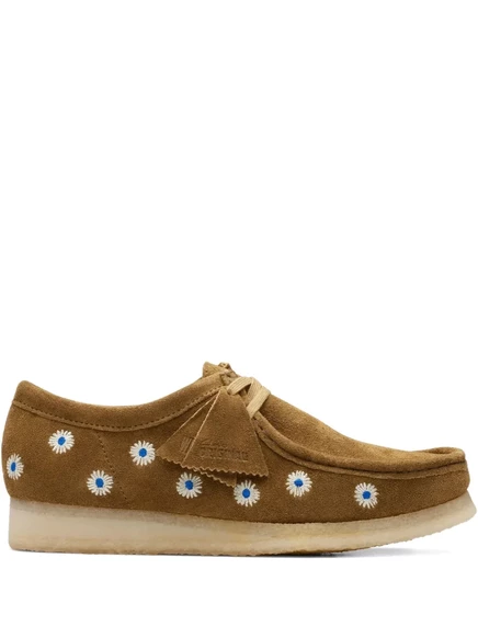 Мужские дерби Clarks Originals с вышивкой, коричневые