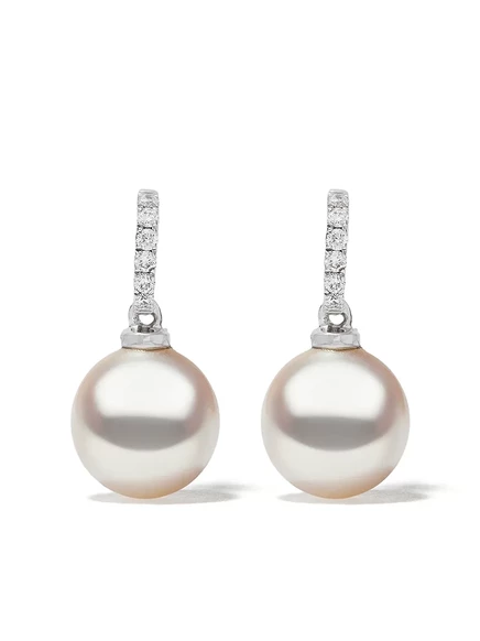 Женские серьги Yoko London 18K с жемчугом и бриллиантами