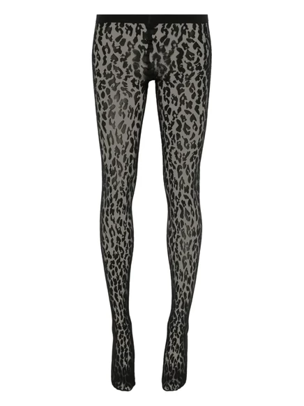 Женские колготки Wolford Leo 20 den леопардовые, черные