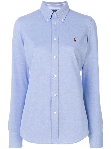 Женская рубашка Polo Ralph Lauren Oxford, узкая, синяя