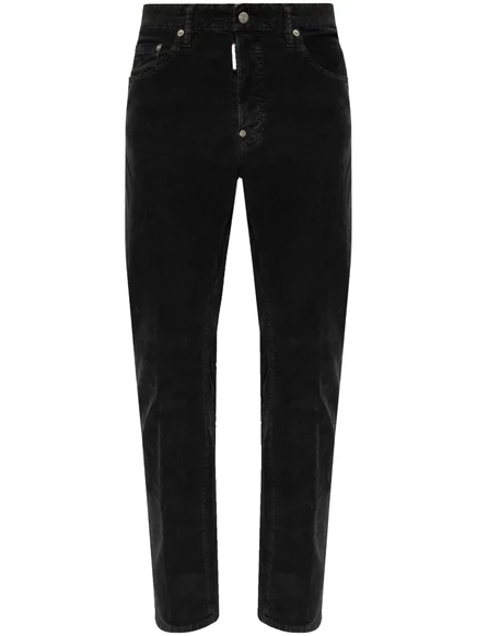 Мужские джинсы DSquared2 slim вельветовые, черные
